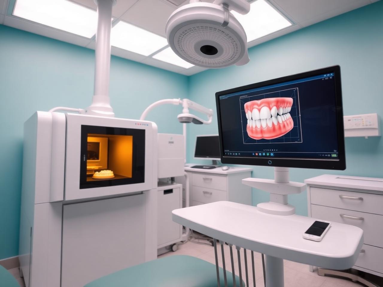 Laboratório próprio com equipamento CAD-CAM e scanner intraoral